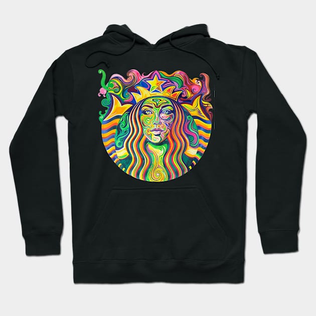 Psychedelic Starbucks Hoodie by Newtype Designs